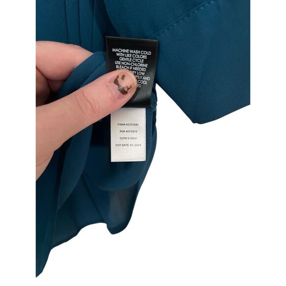 Torrid Womens Harper Collard 3/4 Sleeve Blouse Top Legion Blue Size 4X - Picture 5 of 6